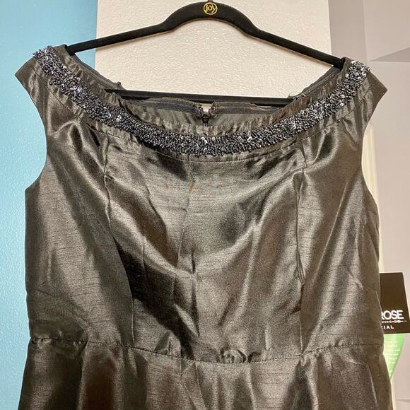 Melrose Social Black Beaded Neckline Cocktail Dress size 14 NWT - Picture 16 of 16
